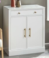 Mercer41 Tavais 2-Door Rectangle Accent Cabinet in White New in Box $499