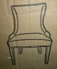 Safavieh Lester 19' Awning Stripe Accent Chair W/ Silver Nail Heads- MCR4709Z New in Box $599 - 2