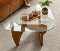 George Oliver Mid-Century Modern Wood Center Table Small Farmhouse Coffee Table in Brown New In Box $299