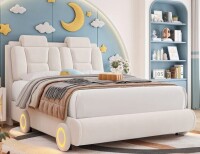 Zoomie Kids Full Size Alexxis Upholstered Bed with LED Light New in Box $599