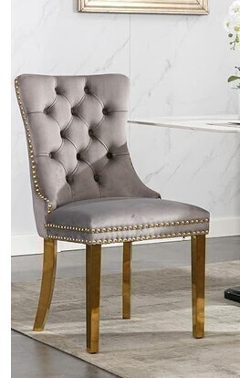 LZ Leisure Zone Velvet Upholstered Tufted Accent Chair With Nailhead Trim New in box $299