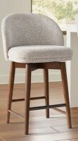 Corrigan Studio 25.5" Swivel Upholstered Counter Stool With Solid Wood Legs New in Box $399