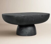 Joss & Main 36x24x15" Black Oval Coffee Table Magnesium Oxide Contemporary,Industrial New in Box $1099