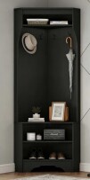 Red Barrel Studio Minimalist Corner Hall Tree with Shoe Bench in Black New in Box $499