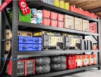 Miiko 4-Tier Garage Storage Shelves 3500LBS Heavy Duty Metal Shelving 71" W Shelving Unit New in Box $299
