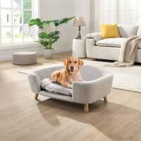 Archie & Oscar Jagger Corduroy Upholstered Dog Bed Sofa With Wooden Legs New in Box $299