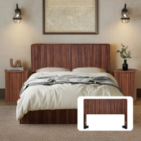 East Urban Home Headboard With Charging Station, King, Walnut, New in Box $399