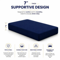 The Twillery Co. Water Resistance Nylon Vinyl Dual Sided Medium Firm Mattress, Noiseless, Soft Cloud Feeling, New in Box $499