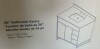 CosmoLiving Leona 36" Bathroom Vanity with Top, Gray with Silver Metal, New in Box $799 - 2
