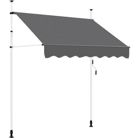 Yaheetech Manual Retractable Awning with Adjustable Angle & Height 10' x 8' New in Box $299