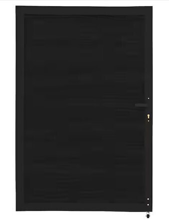 Mondaria Aluminum Privacy Fence Gate, 6ft(H) x 4ft(W) &ndash; Outdoor Privacy Fence Gate with Metal Frame and Knob Kits, Black (Without Post) New In Box $799