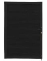 Mondaria Aluminum Privacy Fence Gate, 6ft(H) x 4ft(W) &ndash; Outdoor Privacy Fence Gate with Metal Frame and Knob Kits, Black (Without Post) New In Box $799