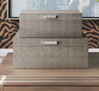 Etta Avenue&trade; Kallie Decorative Box Set with Hinged Lids (Set of 2) New In Box $199