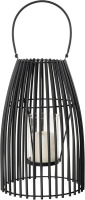 Deco 79 Metal Indoor Outdoor Candle Lantern Decorative Lantern Candle Holder with Handle, Lantern 8" x 8" x 12", Black New In Box $79