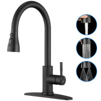 GAGALIFE Single Handle Pull Down Sprayer Kitchen Faucet High Arc Stainless Steel Faucet with 3-Function Sprayer New In Box $299