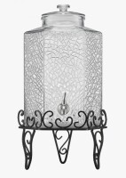 Astoria Grand Drink Dispenser 2.5 Gal Beverage Dispenser for Parties Glass with Stand New In Box $199