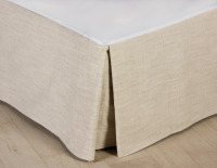 Victor Mill Linen Natural 15" Queen Bed Skirt New $99