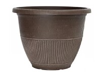 Southern Patio 12 in. Rene Bark Brush Plastic Planter New $39