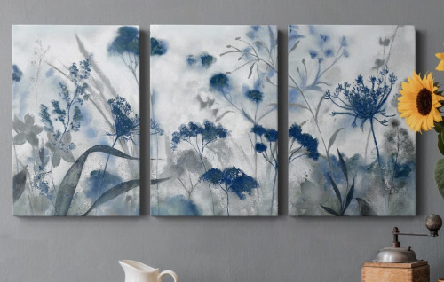 Lark Manor&trade; "Inky Indigo" Canvas, 20" x 30" 3 - Pieces New In Box $299