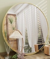 Latitude Run&reg; 20" x 20" Amara Tempered Glass and Aluminum Alloy Framed French Cleat Mounted Wall Mirror New In Box $199