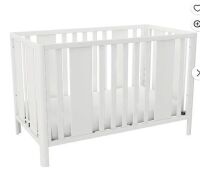 Little Seeds Crawford Curved Post 3-in-1 Crib, Sharkey Gray New in Box $399