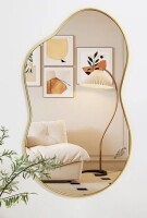 Ivy Bronx Cloud Shaped Metal Wall Mirror, 24" x 36" New In Box $299
