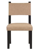 Steve Silver Aubrey Black Side Chair with Brown Faux Leather New In Box $399