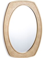 Harp & Finial Reitz Mirror | Matte Gold Faux Croc Finish On Hardwood Frame, 33&rdquo; H x 25&rdquo; W x 2&rdquo; D New In Box $399