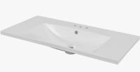 Lipoton 36" Single Bathroom Vanity Top With Basin, 3-Faucet Holes, Ceramic New In Box $399
