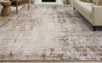 SIXHOME 8' x 10' Distressed Modern Abstract Machine Washable Area Rug in Earth Tone Brown for Living Room or Bedroom $399