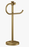 BESy Freestanding Countertop Towel Stand / Delta Pivoting Toilet Paper Holder | Champagne Bronze | Wall Mount | Stryke Bathroom Accessories / Assorted New In Box Assorted $99