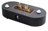 Direct Wicker Terrafab Gas Fire Pit Table &ndash; Sculptural Outdoor Heating Solution, 50,000 BTU, 14'' H X 60'' W X 27'' D, New in Box $1499