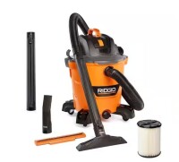 RIDGID 12 Gal. 5.0 Peak HP NXT Shop Vacuum Wet Dry Vac with General Debris Filter, Locking Hose and Attachments HD1200 On Working $199