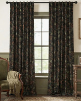 House of Hampton&reg; Floral Velvet Curtains for Living Room, Vintage Print Room Darkening Thermal Insulated Rod Pocket Drapes, 2 Panels, 52" x 84" New $199
