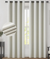 Latitude Run&reg; Dennan Curtains, Grommet Top Thick 100% Blackout Drapes Full Light Blocking Curtains (Set of 2), 132cm x 243cm New $89