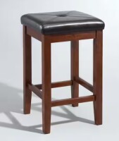Crosley 24 in. Mahogany Upholstered Square Seat Bar Stool WIth Black Cushion New In Box $299