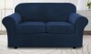 Mercer41 Soft Velvet Plush 3 Piece Stretch Loveseat Sofa Slipcover for 2 Cushion Couch Machine Washable $99