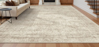 Bungalow Rose 9' x 12' Washable Rug, Distressed Persian Rugs for Living Room, Stain resistant Abstract Area Rug $299