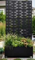 Latitude Run&reg; Forson Galvanized Metal Planter Box with Trellis and Wheels, 72" H x 35" W x 16" D New In Box $299