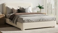 Ebern Designs Full Size Bensu Boucle Upholstered Platform Bed $399