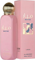 Lattafa Mayar &ndash; Fruity, Floral, Sweet, Amber &ndash; All Over Spray Long-Lasting Fragrance for Women, 5.07 Ounce / Gypsophila Fragrance Body Wash for Women, Deep Moisturizing, Long Lasting Fragrance, Rich Foam, Paraben Free, Phthalate Free, 13.32 Ounce New In B
