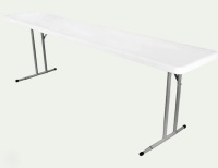 Lifetime 8-Foot Commercial Grade Folding Narrow Table, White Granite $299
