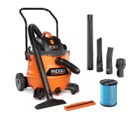 RIDGID 16 Gal. 6.5 Peak HP NXT Shop Vacuum Wet Dry Vac with Cart, Fine Dust Filter, Hose and Accessory Attachments HD1800 On Working $299