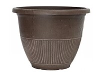 Southern Patio 12 in. Rene Bark Brush Plastic Planter New $39