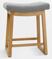 Northobliq Digi 24" Upholstered Saddle Counter Height Bar Stool with Wood Frame for Kitchen Island New In Box $299