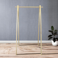 Casual Home Solid Wood No Tool Assembly Collapsible Aesthetic Clothing Garment Rack New In Box $299