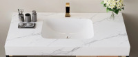 WROUGHT STUDIO 36" x 19.5" Modern Faux Marble Bathroom Vanity Top With Undermount Sink New In Box $499