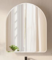 Wrought Studio&trade; High-End Luxury Design Double Door Tempered Glass Mirror Medicine Cabinet New In Box $299