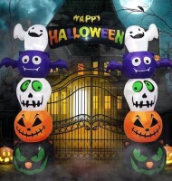 Karl home 8.2 ft. LED Pumpkin Archway Halloween Inflatable Outdoor Decoration On Working $299