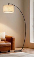 Ebern Designs 68.5" Arched Floor Lamp With Remote Control And Bulb Included New In Box $299